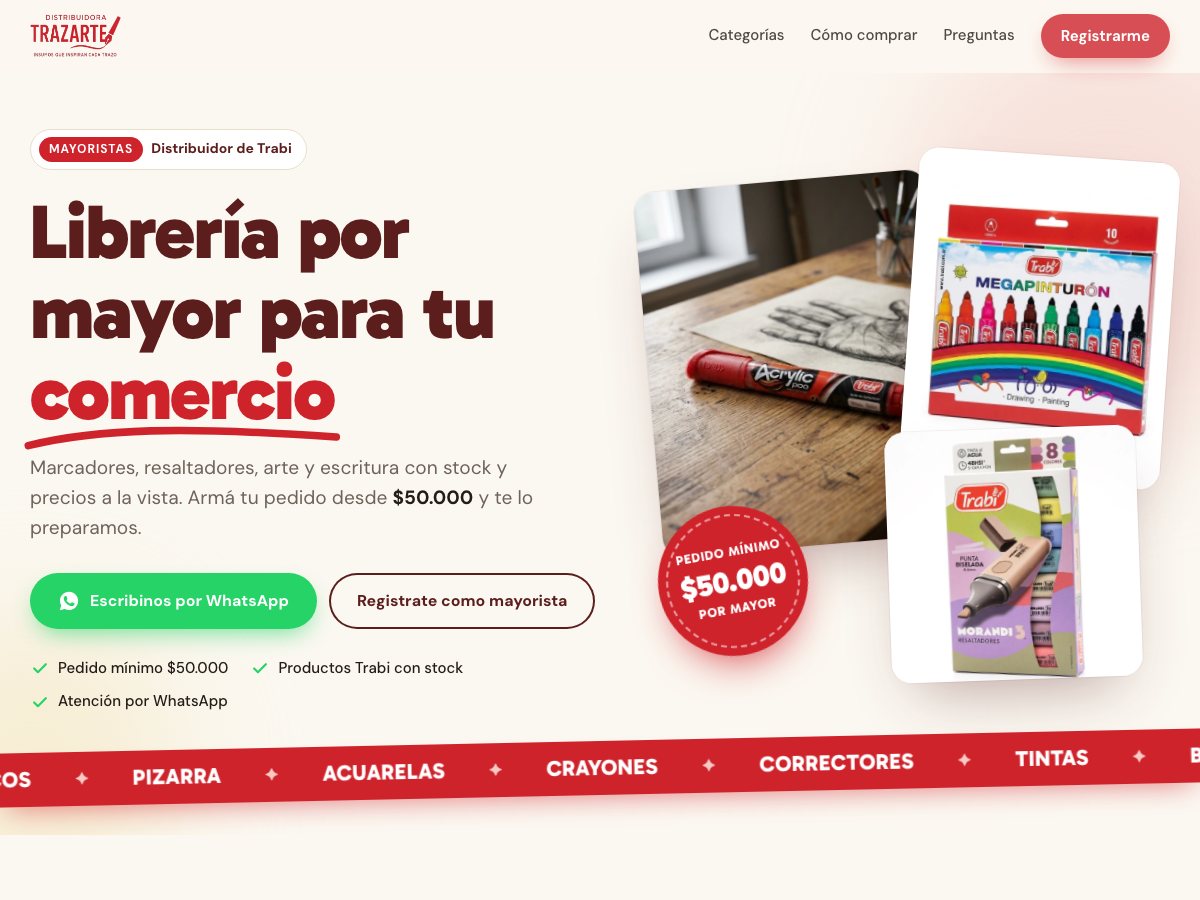 Captura de Trazarte Distribuidora